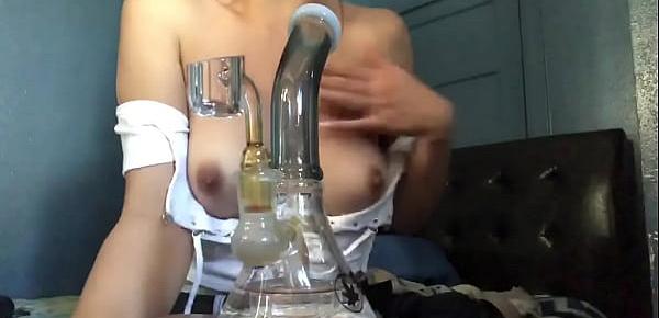  Daddy’s sexy whore taking dab before getting fucked like crazy